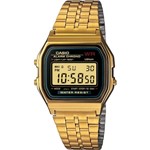 Ficha técnica e caractérísticas do produto Relógio Digital Casio Vintage Dourado Quadrado A159WGEA-1DF