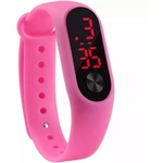 Relógio Digital Esportivo Bracelete Led Masculino Feminino Rosa