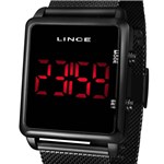 Relógio Digital Led Lince Feminino MDN4596L PXPX Preto