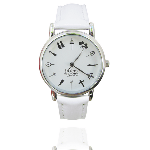 Relógio dos Orixás Branco (Branco)