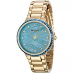 Ficha técnica e caractérísticas do produto Relógio Dourado Feminino Seculus 13015lpsvds2 Fashion Azul