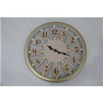 Ficha técnica e caractérísticas do produto Relógio em Metal de Parede Decorativo a Pilha- Dourado- F621