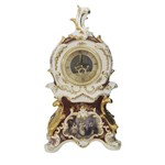 Ficha técnica e caractérísticas do produto Relógio em Porcelana Limoges Italiano Detalhes em Dourado