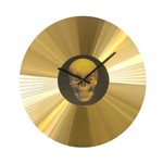 Ficha técnica e caractérísticas do produto Relógio em Vinil Caveira Dourado