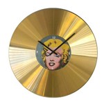 Relógio em Vinil Marilyn Monroe Dourado