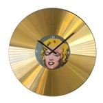 Ficha técnica e caractérísticas do produto Relógio em Vinil Marilyn Monroe Dourado