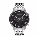 Relogio Emporio Armani Ar1617 Prata Preto Aço