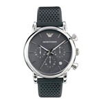 Ficha técnica e caractérísticas do produto Relógio Emporio Armani AR1735 Couro Cinza 41mm Social Analógico Oferta