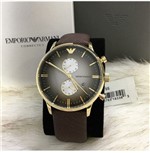 Relógio Emporio Armani Ar1755 Pulseira Couro Marrom