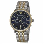 Ficha técnica e caractérísticas do produto Relógio Emporio Armani AR1847 Misto Aço Gold Analógico 43mm