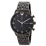 Ficha técnica e caractérísticas do produto Relógio Emporio Armani Black Stainless AR1934 Analógico 43mm Oferta