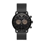 Ficha técnica e caractérísticas do produto Relógio Empório Armani Masculino Aviator Preto Ar11142/1pn