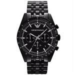 Ficha técnica e caractérísticas do produto Relógio Emporio Armani Modelo AR5989 Black Analógico Cronometro 43mm - Empório Armani