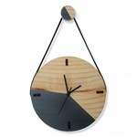 Relógio Escandinavo em Madeira Imbuia com Alça - Edward Clock