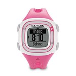 Ficha técnica e caractérísticas do produto Relógio Esportivo Garmin Forerunner 10 com GPS, Monitor de Frequência Cardíaca Rosa e Branco