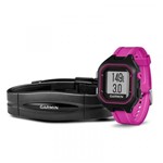 Ficha técnica e caractérísticas do produto Relógio Esportivo Garmin Forerunner 25 Preto e Roxo com Gps e Monitor de Frequência Cardíaca