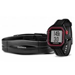 Ficha técnica e caractérísticas do produto Relógio Esportivo Garmin Forerunner 25 Preto e Vermelho com GPS e Monitor de Frequência Cardíaca