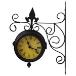 Ficha técnica e caractérísticas do produto Relógio Externo Estação Fundo Antique Goodsbr 29x22x21cm