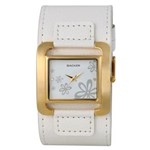 Relógio Feminino Analógico Backer 3712142L - Branco/Dourado