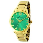 Ficha técnica e caractérísticas do produto Relógio Feminino Analógico Champion CN26055G - Verde/Dourado