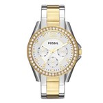 Ficha técnica e caractérísticas do produto Relógio Feminino Analógico Fossil ES3204/5BN – Prata/Dourado