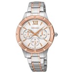 Ficha técnica e caractérísticas do produto Relógio Feminino Analógico Seiko 5Y19AB/5 - Prata e Rosé