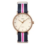 Ficha técnica e caractérísticas do produto Relógio Feminino Analógico Timex Weekender TW2P91500WW/N - Azul/Branco/Rosa