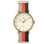 Ficha técnica e caractérísticas do produto Relógio Feminino Analógico Timex Weekender TW2P91600WW/N - Branco/Laranja/Azul