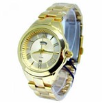 Ficha técnica e caractérísticas do produto Relogio Feminino Atlantis B3406 Dourado Fundo Dourado