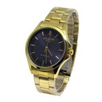 Relogio Feminino Atlantis Dourado G3469 Fundo Preto