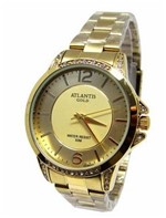 Ficha técnica e caractérísticas do produto Relogio Feminino Atlantis G3478 Dourado Fundo Dourado