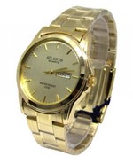 Ficha técnica e caractérísticas do produto Relogio Feminino Atlantis G6404 Dourado Fundo Dourado