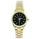 Relogio Feminino Atlantis W3054 Dourado Fundo Preto