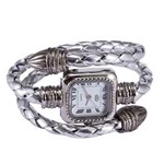 Ficha técnica e caractérísticas do produto Relógio Feminino Bracelete Cl com Pulseira em Couro - Prata