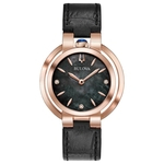 Ficha técnica e caractérísticas do produto Relógio Feminino Bulova Rubaiyat Couro Preto/Rosegold 97P139