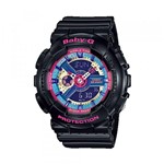 Ficha técnica e caractérísticas do produto Relógio Feminino Casio Baby-G Anadigi BA-112-1ADR - Preto