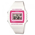 Ficha técnica e caractérísticas do produto Relogio Feminino Casio Digital W-215h-7a2vdf -branco/rosa