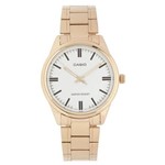 Ficha técnica e caractérísticas do produto Relógio Feminino Casio Dourado Mtp-v005g-7audf