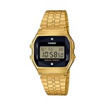 Ficha técnica e caractérísticas do produto Relogio Feminino Casio Dourado Quadrado com Diamante