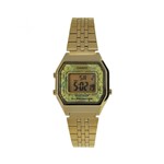 Ficha técnica e caractérísticas do produto Relogio Feminino Casio Dourado Quadrado Pequeno com Flores