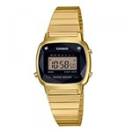 Ficha técnica e caractérísticas do produto Relógio Feminino Casio Vintage LA670WGAD-1DF - Dourado com Diamantes Naturais