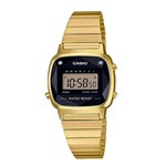 Ficha técnica e caractérísticas do produto Relógio Feminino Casio Vintage Natural Diamonds LA670WGAD-1DF - Dourado