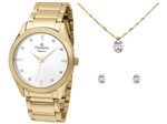 Ficha técnica e caractérísticas do produto Relógio Feminino Champion Analógico Elegance - CN25930W Dourado com Acessórios