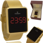 Ficha técnica e caractérísticas do produto Relógio Feminino Champion Digital Dourado Ouro CH40080J Original e com 1 ano de garantia