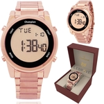 Ficha técnica e caractérísticas do produto Relógio Feminino Champion Digital Rose CH40071X Original com 1 ano de garantia e com carteira