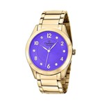 Ficha técnica e caractérísticas do produto Relogio Feminino Champion Dourado Fundo Roxo CN29230E