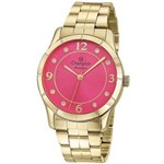Ficha técnica e caractérísticas do produto Relógio Feminino Champion Rainbow Analógico - Cn29909l - Dourado/rosa
