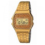 Ficha técnica e caractérísticas do produto Relógio Feminino Digital Casio A159WGEA-9ADF - Dourado - Casio*