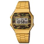 Ficha técnica e caractérísticas do produto Relógio Feminino Digital Casio A168WEGC-3DF - Dourado