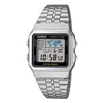 Ficha técnica e caractérísticas do produto Relógio Feminino Digital Casio A500WA-1DF - Prata